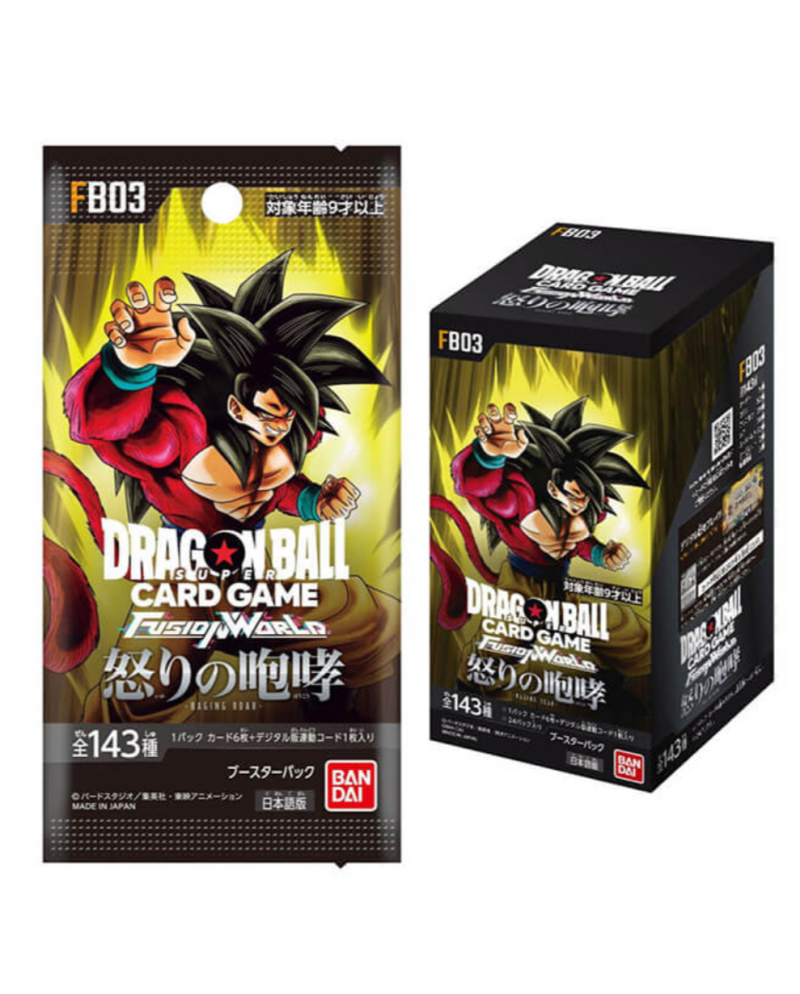 Dragon Ball Super Card Game – Fusion World FB03 – Booster Raging Roar – 6 cartes
