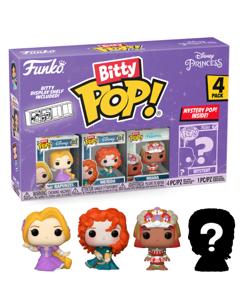 DISNEY PRINCESS - Bitty Pop 4 Pack 2.5cm - Rapunzel