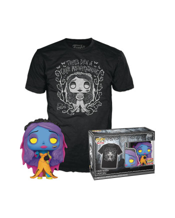 CORPSE BRIDE - Booble Head POP N° 1370 - Emily (BLKLT) + Tee (XL)