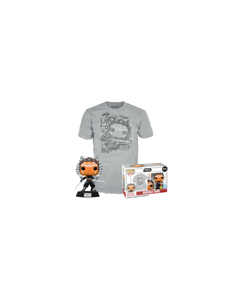 THE MANDALORIAN - Booble Head POP N° 464 - Ahsoka (GW) + Tee (L)