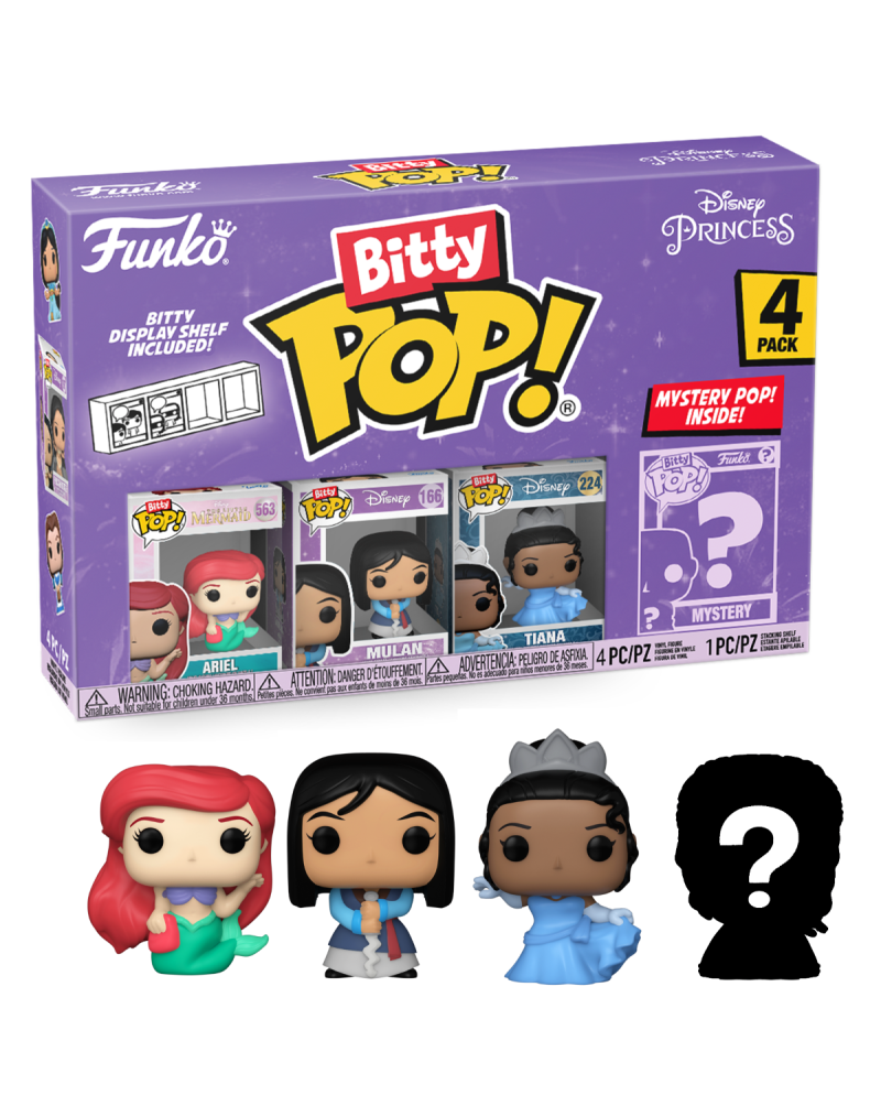 DISNEY PRINCESS - Bitty Pop 4 Pack 2.5cm - Ariel