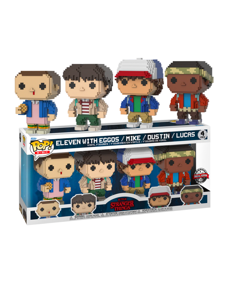 STRANGER THINGS - POP 8 Bit - 4 Pack Eleven/ Mike/ Dustin/ Lucas