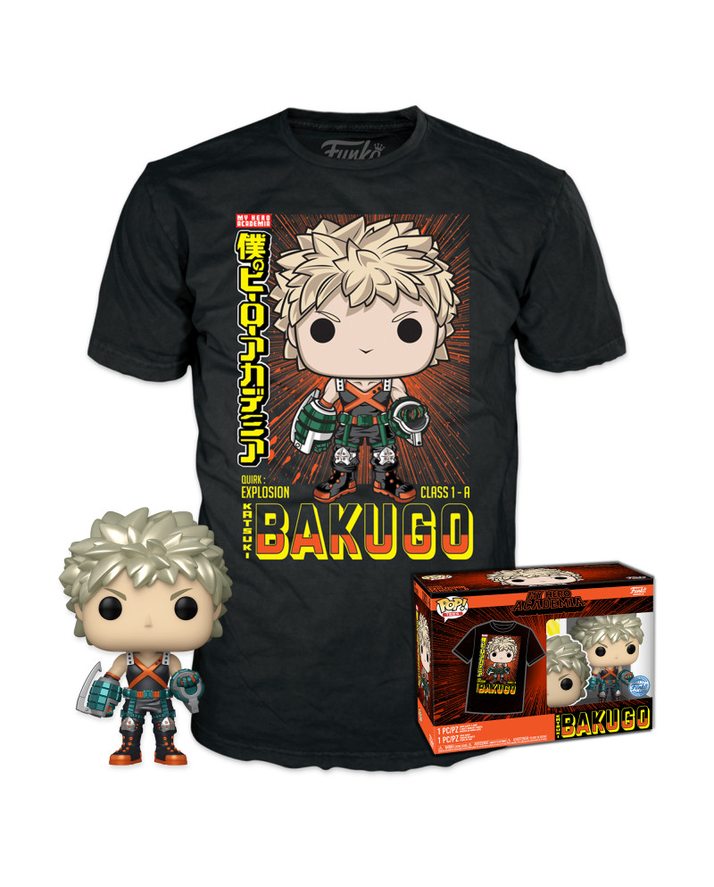 MY HERO ACADEMIA - Booble Head POP N° 249 - Bakugo (MT) + Tee (M)
