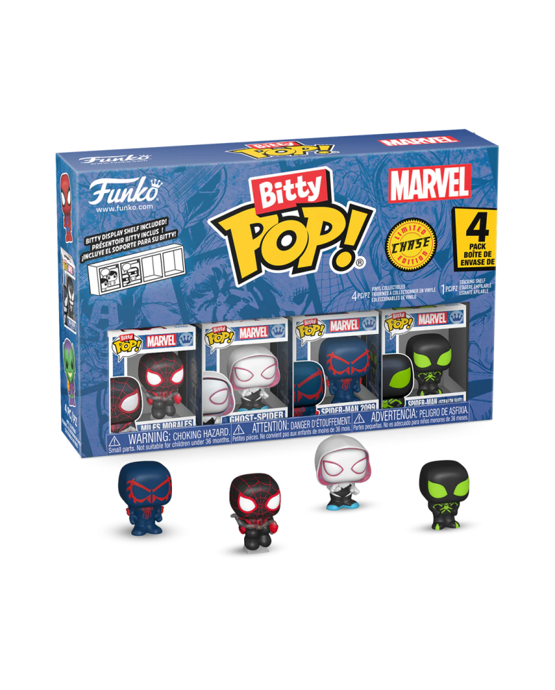 SPIDER-MAN - Bitty Pop 4 Pack 2.5cm - Miles Morales