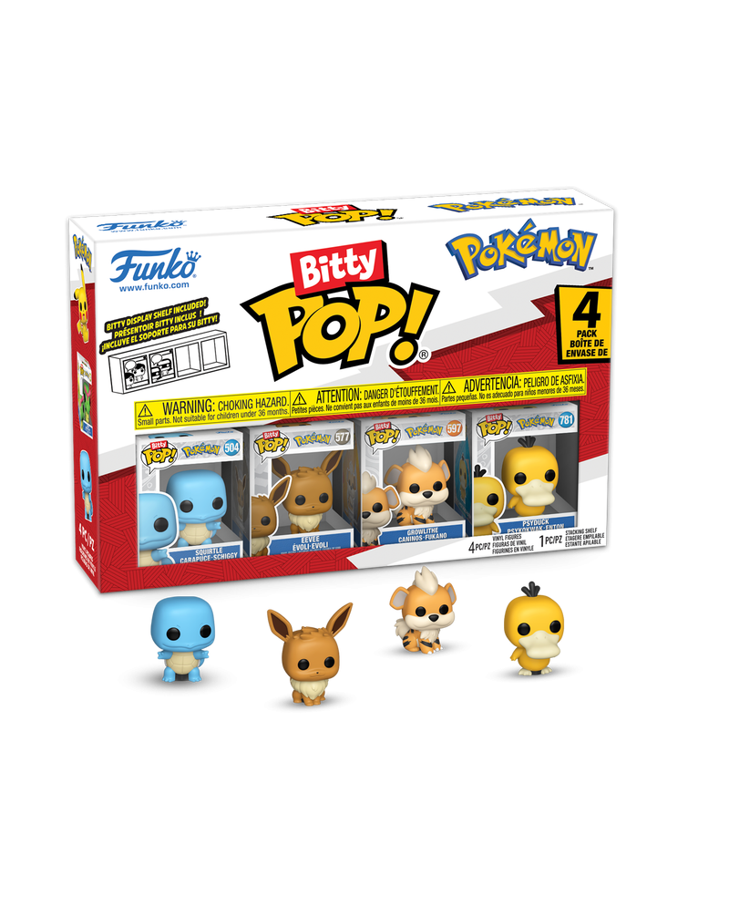POKEMON - Bitty Pop 4 Pack 2.5cm - Squirtle