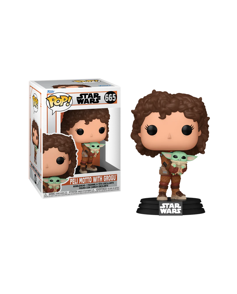 THE MANDALORIAN - POP N° 665 - Peli Motto with Grogu