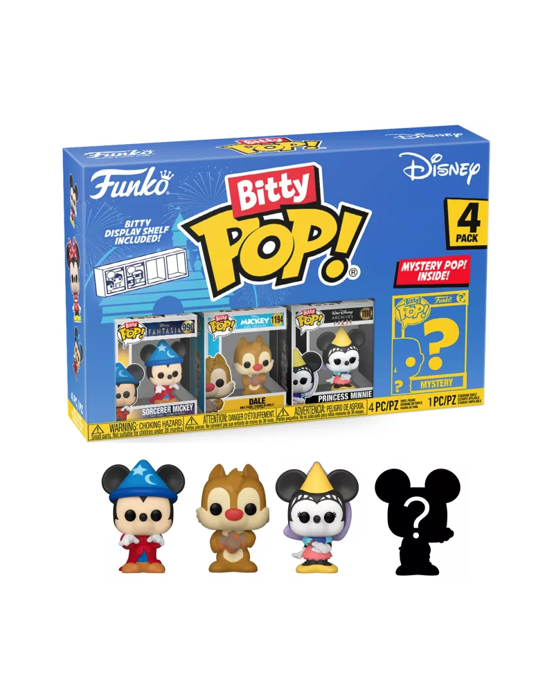 DISNEY - Bitty Pop 4 Pack 2.5cm - Sorcerer Mickey