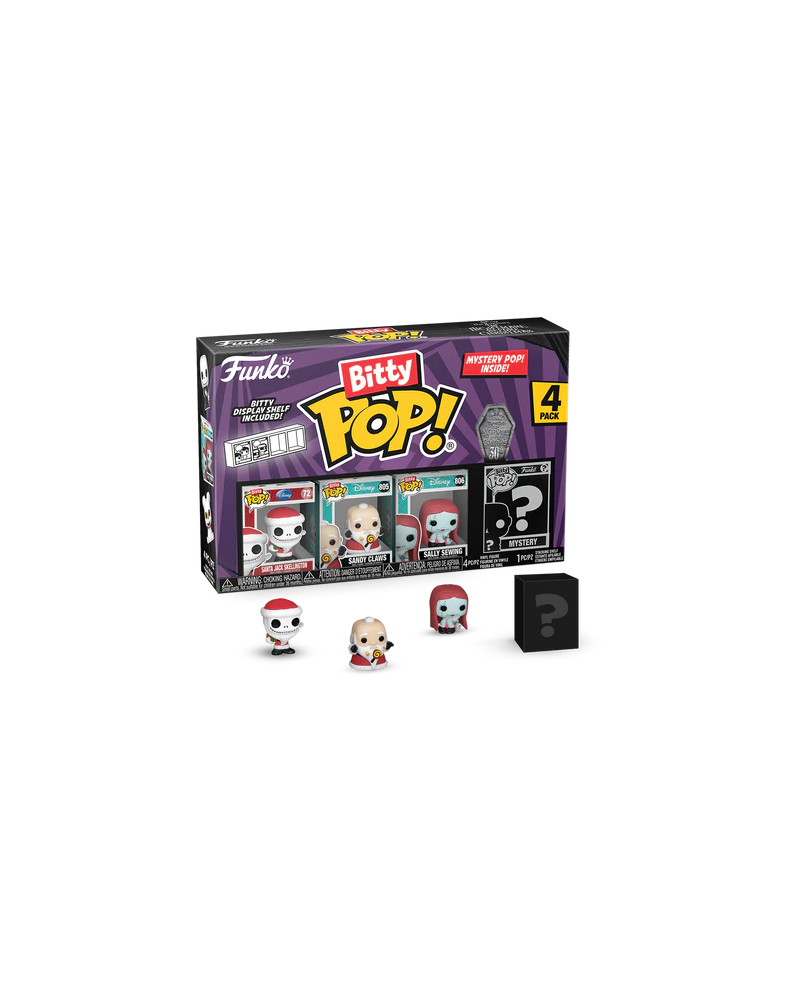 NBX - Bitty Pop 4 Pack 2.5cm - Santa Jack