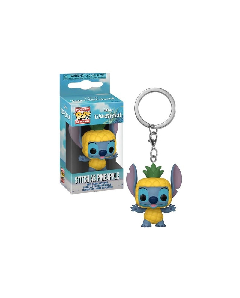 DISNEY - Lilo & Stitch - Pocket Pop Keychain - Stitch Pineapple