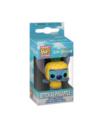 DISNEY - Lilo & Stitch - Pocket Pop Keychain - Stitch Pineapple