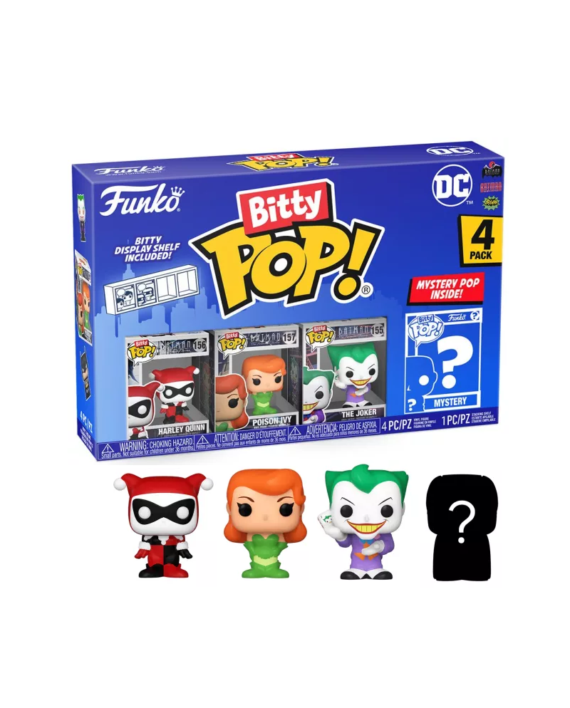 DC - Bitty Pop 4 Pack 2.5cm - Harley Quinn