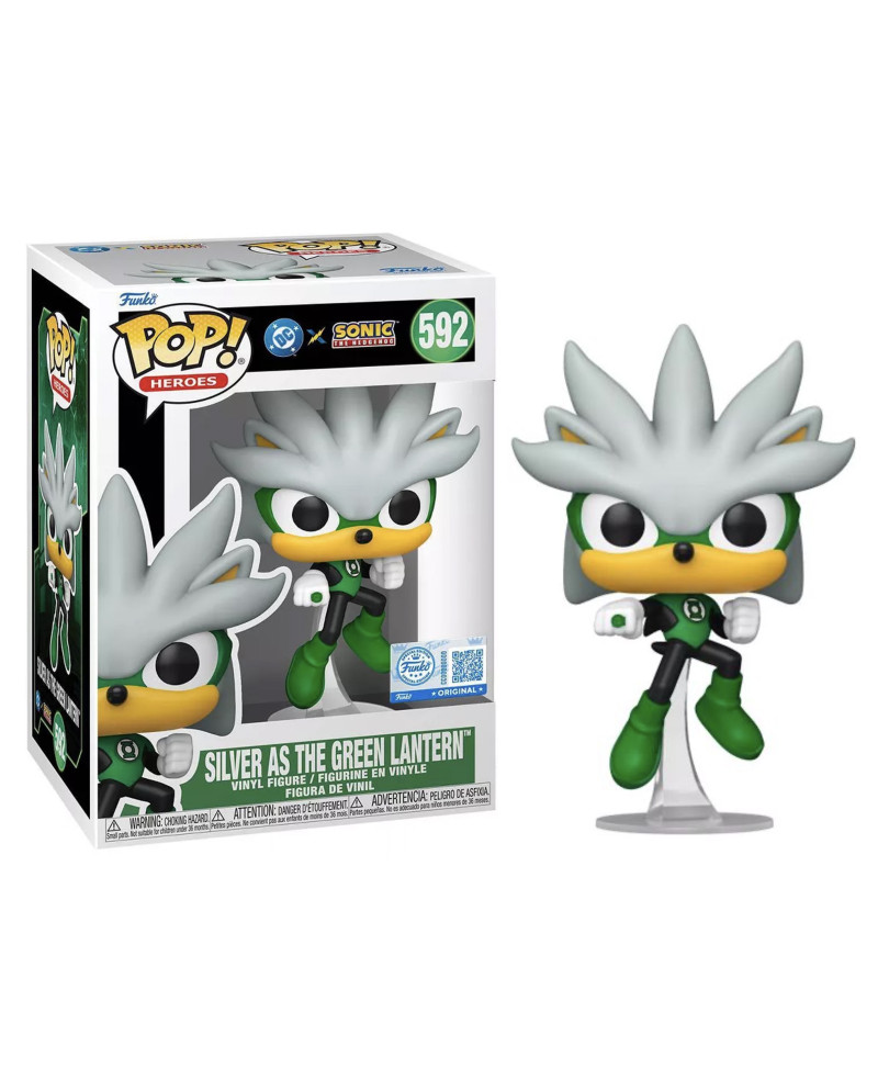 JLA & SONIC - POP Heroes N° 592 - Silver As The Green Lantern