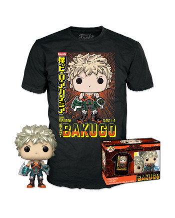 MY HERO ACADEMIA - Booble Head POP N° 249 - Bakugo (MT) + Tee (XL)