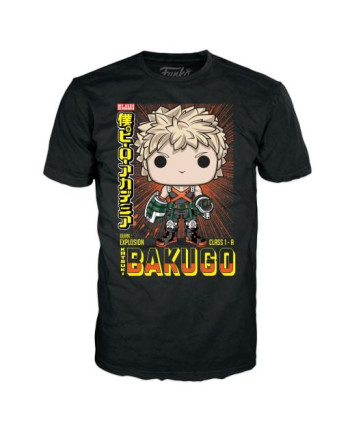 MY HERO ACADEMIA - Booble Head POP N° 249 - Bakugo (MT) + Tee (XL)