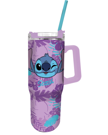STITCH - Purple Flower - XXL Rambler Mug - Size 39Oz