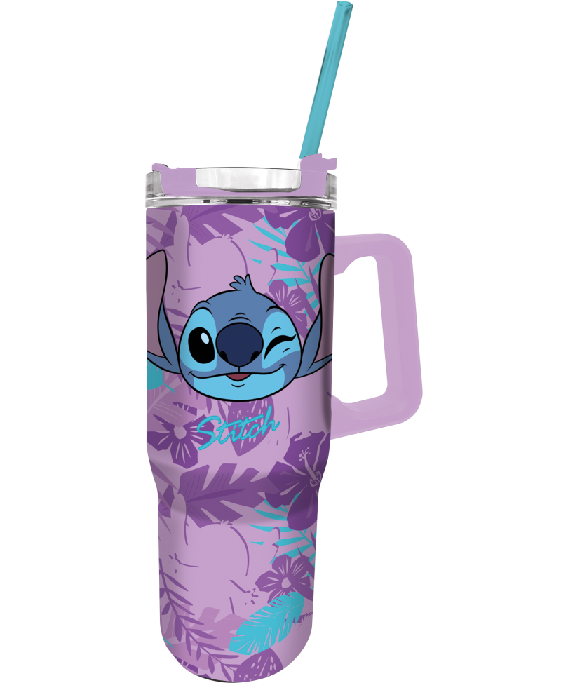 STITCH - Purple Flower - XXL Rambler Mug - Size 39Oz