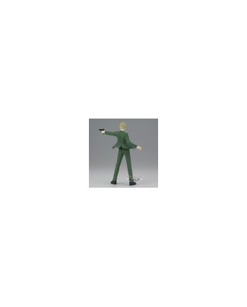 Image de LOID FORGER dans spy x family en costume vert pointant une arme