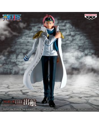 image d'une figurine banpresto de KOBY de l'univers du manga one piece en vue de face