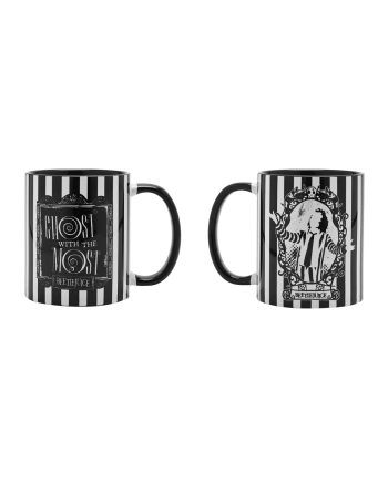 BEETLEJUICE -Black&White -Ghost with the most - Inner Colored Mug 10Oz