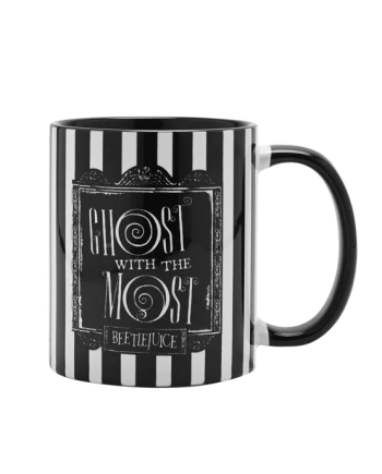 BEETLEJUICE -Black&White -Ghost with the most - Inner Colored Mug 10Oz