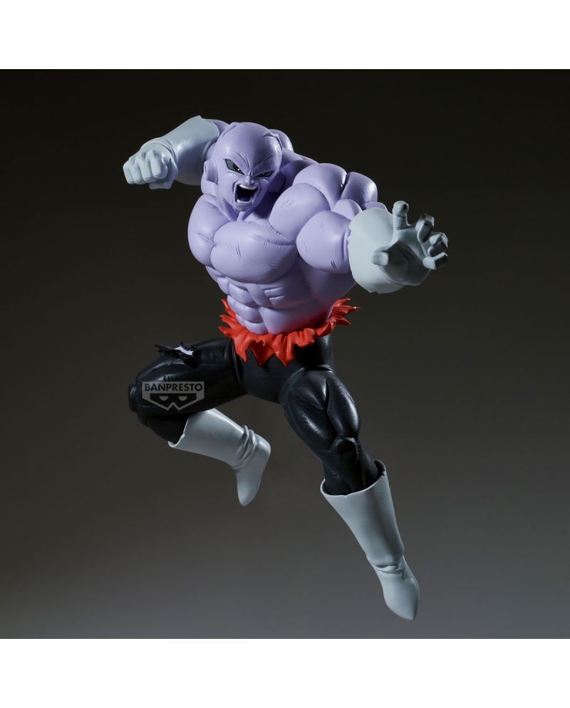 Jiren Banpresto Match Makers vu trois-quarts en pose de saut, poing armé