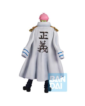 Figurine Koby One Piece Ichibansho 24 cm vue arrière manteau Justice