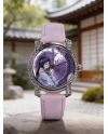 Montre Hinata Hyuga Naruto Shippuden bracelet rose cadran violet