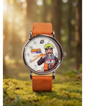 Montre Naruto Uzumaki Naruto Shippuden bracelet orange avec bol de ramen