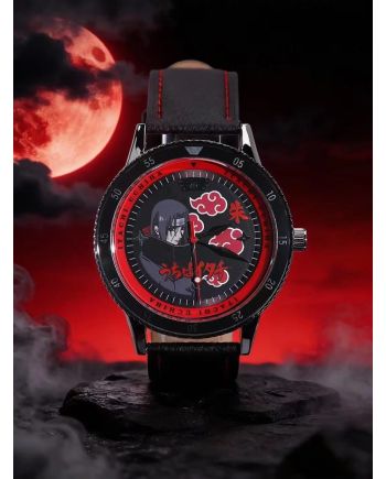 Montre Itachi Uchiha Akatsuki Naruto Shippuden bracelet noir