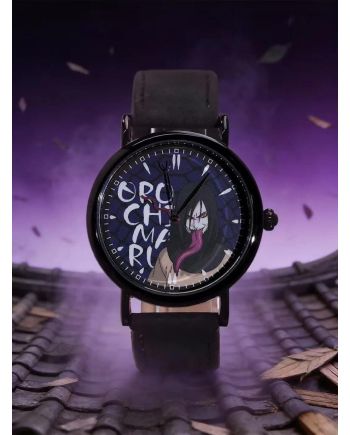 Montre Orochimaru Naruto Shippuden bracelet noir cadran violet
