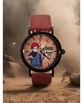 Montre Gaara Naruto Shippuden bracelet rouge cadran sable