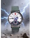 Montre Kakashi Hatake Naruto Shippuden bracelet vert cadran blanc
