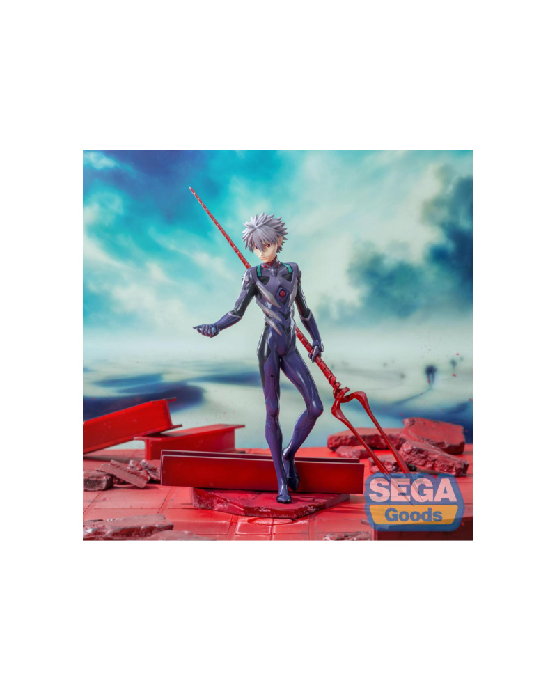 Figurine Kaworu Nagisa Luminasta Evangelion 3.0+1.0 SEGA Goods avec Lance de Longinus vue de face