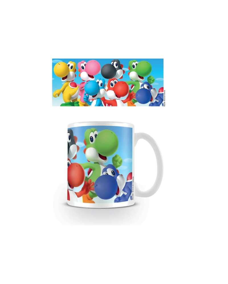 Mug officiel Nintendo Super Mario Yoshi 300 ml en céramique avec décor coloré