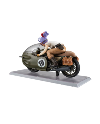 Statuette Bulma Desktop Real McCoy Dragon Ball Z vue arrière avec détails de la moto