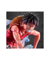 Détail visage Luffy Gear 2 statuette One Piece Portrait Of Pirates Megahouse