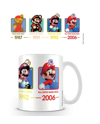 Mug officiel Nintendo Super Mario Dates 300 ml en céramique avec évolution de Mario
