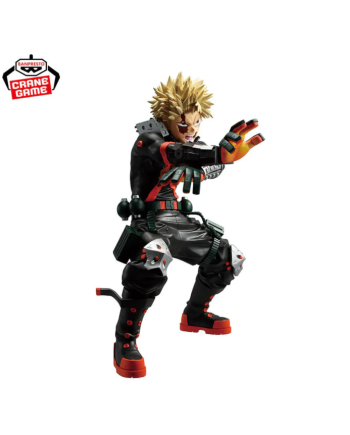 Figurine Bakugo Banpresto Grandista vue de profil en posture de combat