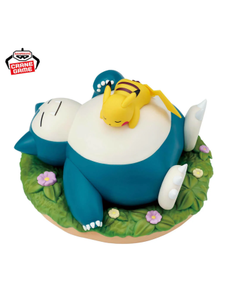 Pokémon - Figurine Pikachu & Ronflex Relaxing Time 10 x 14 cm
