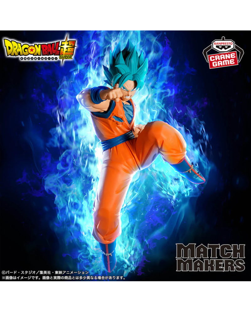 Figurine Son Goku SSJ Blue Match Makers Banpresto 22 cm Dragon Ball Super visuel officiel