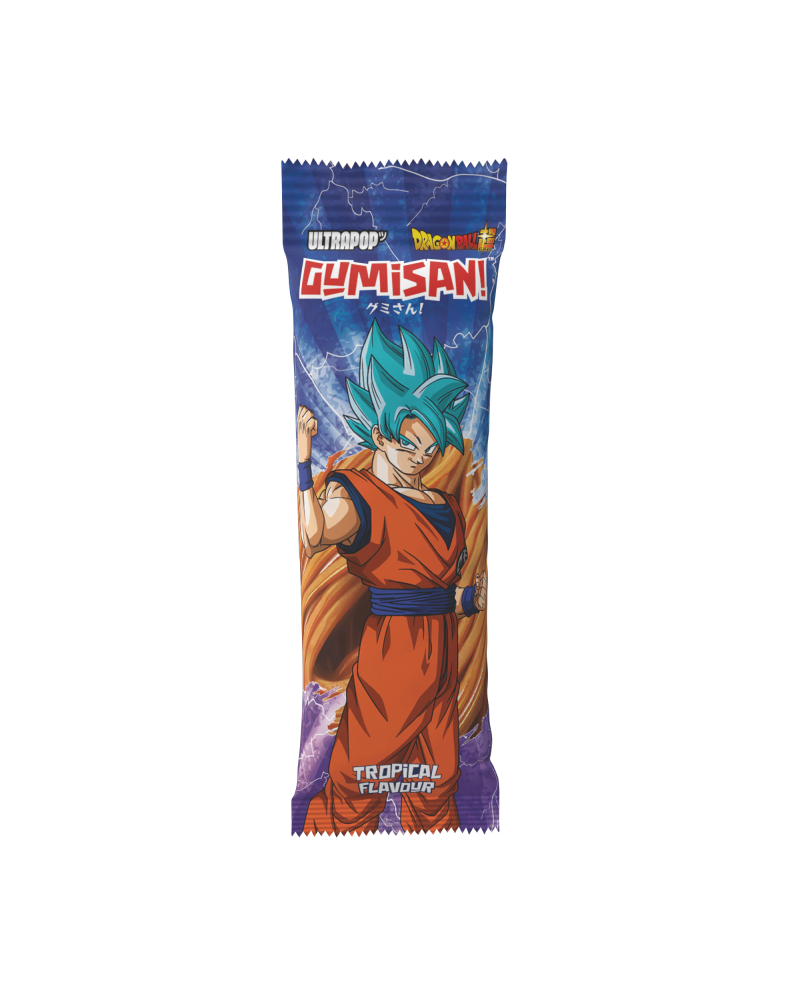 DRAGON BALL SUPER – Bonbons GUMISAN Fils Tropical Goku Blue 75 g