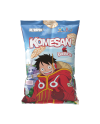 Chips de riz KOMESAN One Piece saveur barbecue 60 g, sachet collector avec Monkey D. Luffy.