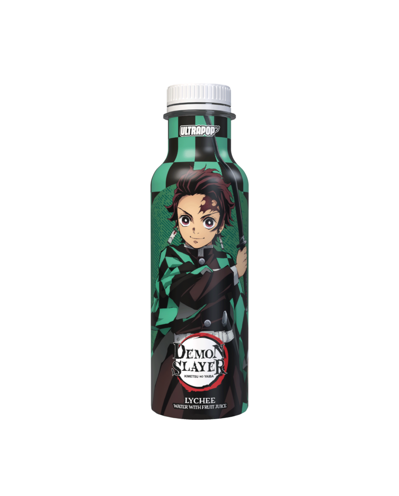 Boisson ULTRAPOP Demon Slayer saveur litchi 33 cL avec Tanjiro Kamado.