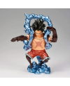 Figurine Luffy Snakeman One Piece avec effets de fumée bleue King Of Artist