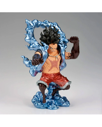 Vue trois quarts de la figurine Monkey D. Luffy Snakeman Banpresto