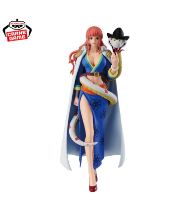 Figurine Gloriosa One Piece avec tenue bleue et cape blanche