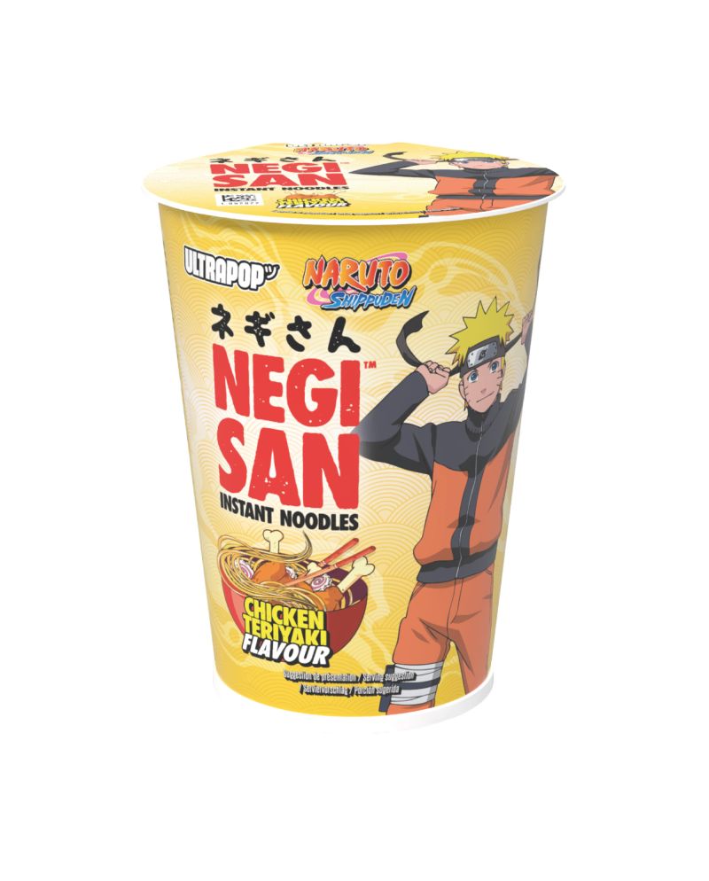 Cup de nouilles instantanées NEGISAN Naruto Shippuden saveur poulet teriyaki, avec Naruto
