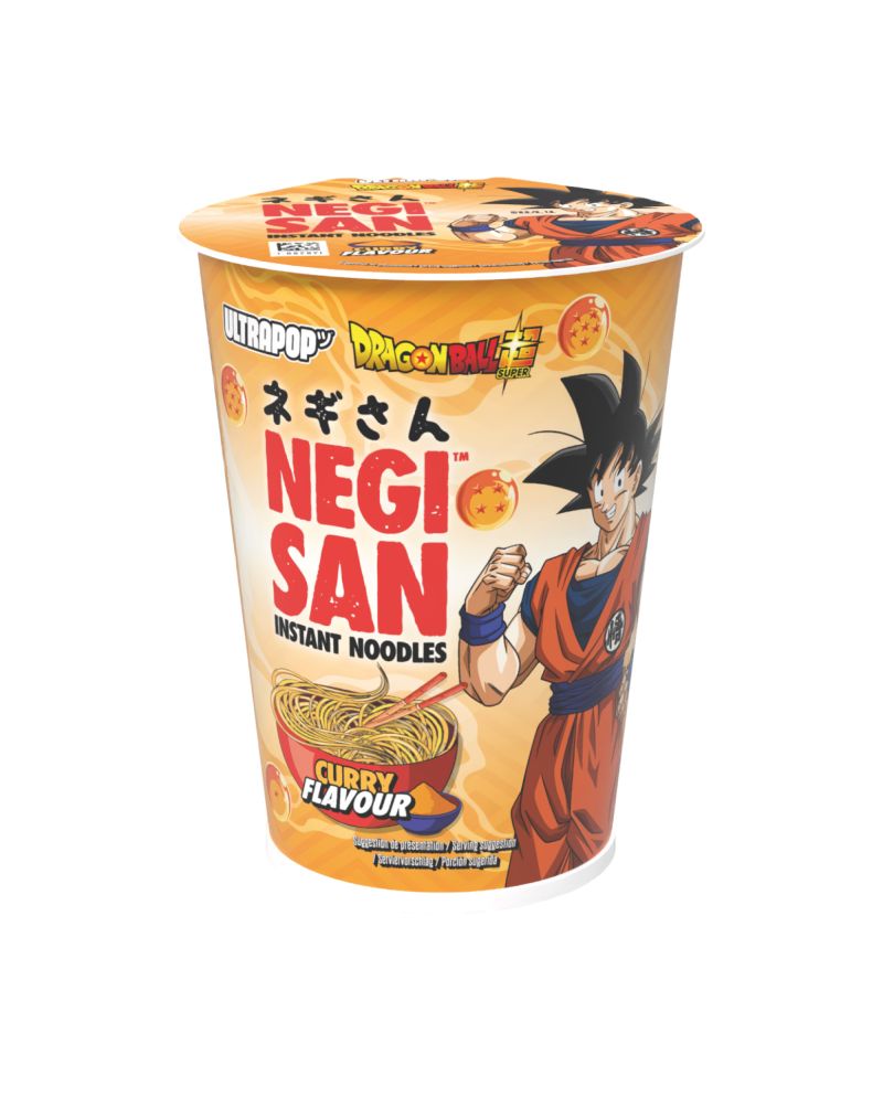 Nouilles instantanées ULTRAPOP Dragon Ball Super Negi San saveur curry avec Son Goku