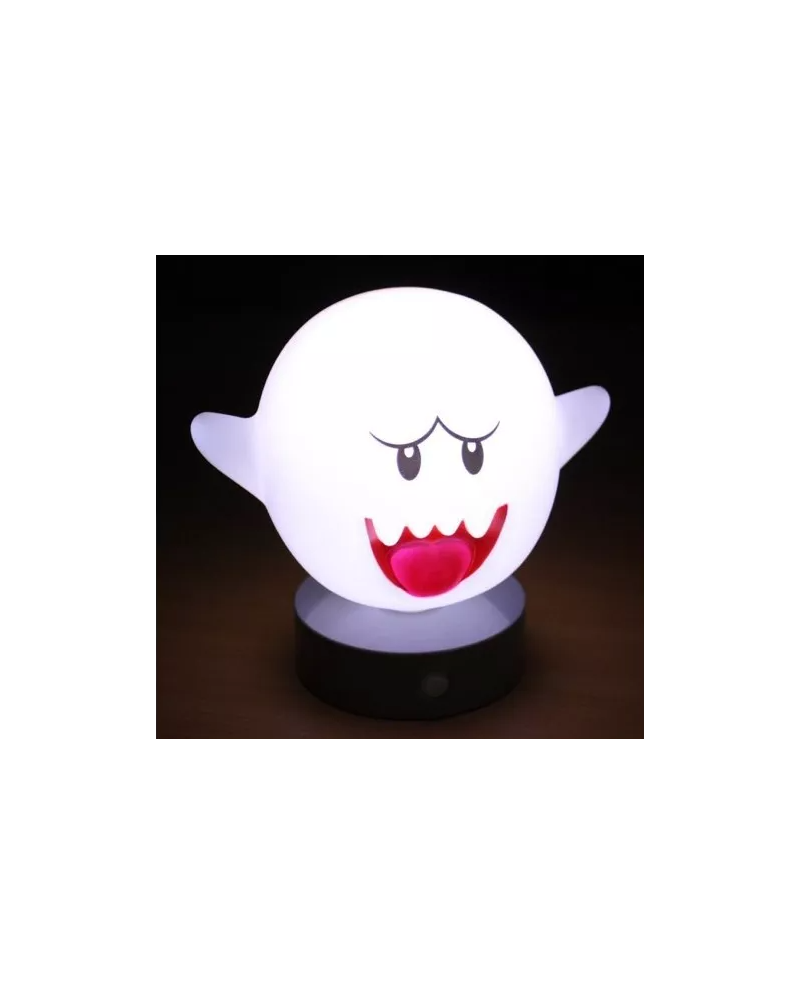 Lampe Boo Super Mario Nintendo avec capteur sensoriel allumée