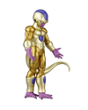 Figurine Golden Freezer Solid Edge Works vue de trois-quarts détails dorés